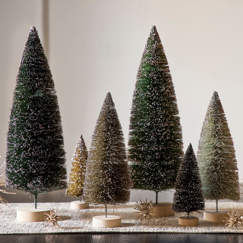 West Elm (US) Bottlebrush Tabletop Trees (Set of 6) - Green