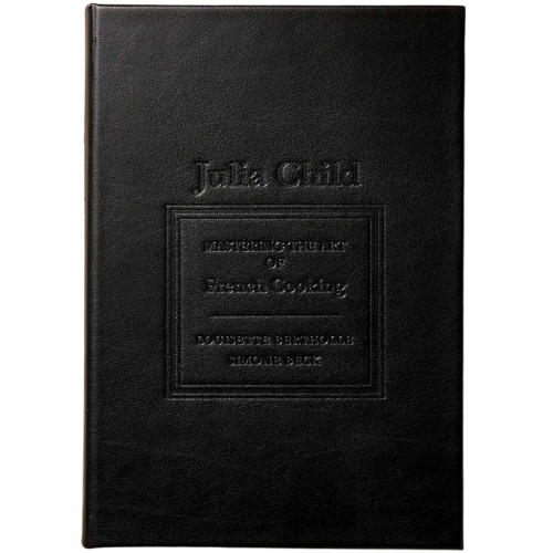 CB2 'Mastering The Art Of French Cooking' By Julia Child, Black Leather Edition