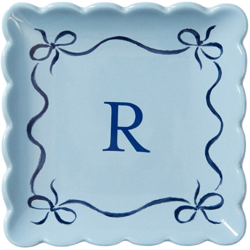 Mark and Graham Bow Ceramic Catchall Blue Ribbon