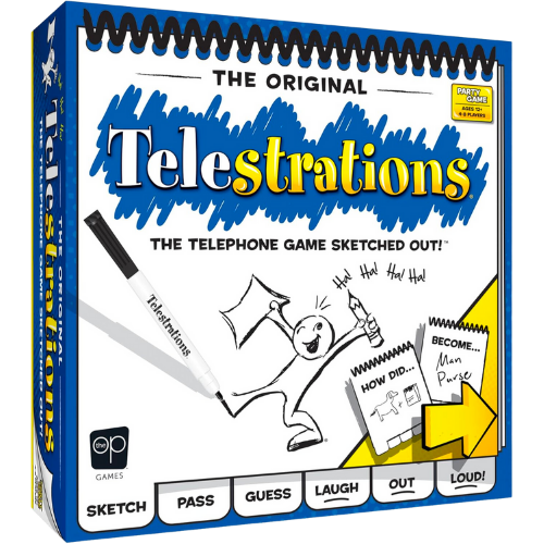 Amazon Telestrations Original 8-Player | Family Board Game | A Fun Game for Kids and Adults | Game Night Just Got Better | The Telephone Game Sketched Out | Ages 12+