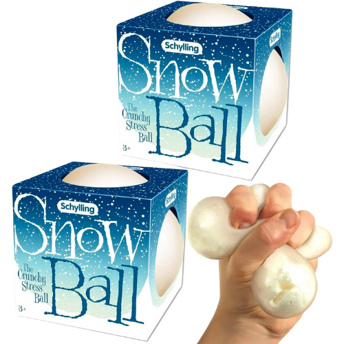 Amazon Schylling Snow Ball (NeeDoh) Crunchy, Squishy, Squeezy, Stretchy Stress Balls Gift Set Bundle - 2 Pack