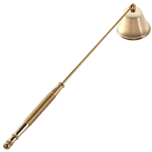 Amazon Candle Snuffer, Candle Snuffers Wick Snuffer Candle Accessory, Extinguish Candle Flame Safely with Long Handle Putting Out Fire (Gold Candle Snuffer)