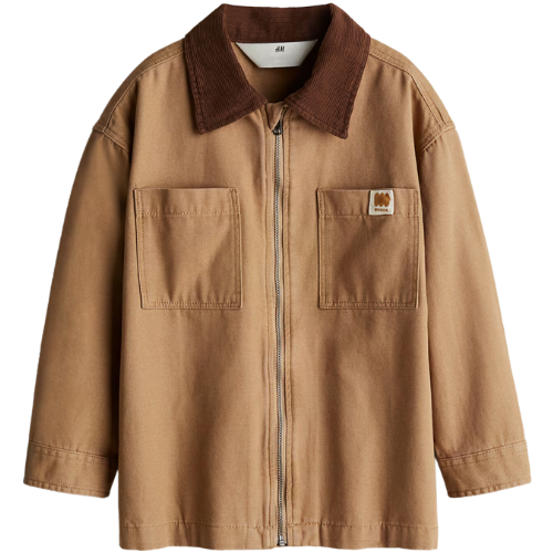 H&M kids canvas overshirt barn jacket coat