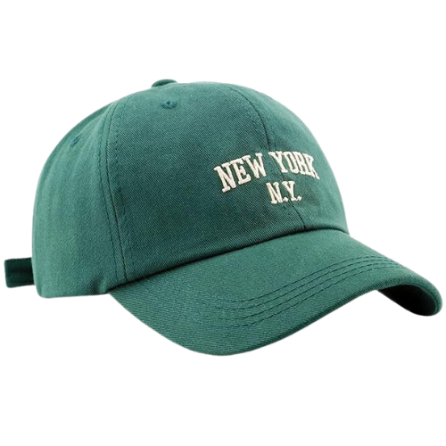 New York NY embroidered baseball hat cap green