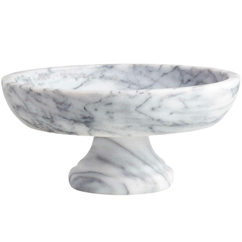 Crate & Barrel French Kitchen Marble Fruit Bowl