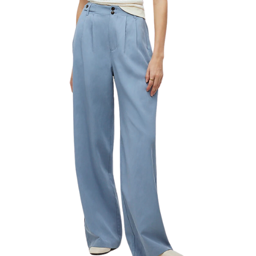 Madewell The Harlow Wide-Leg Pant blue slacks dress pants