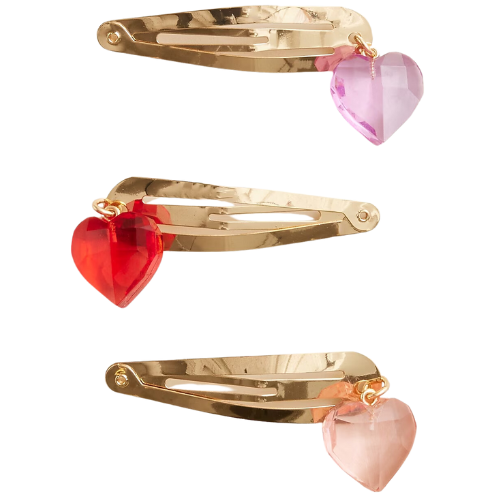 J. Crew US Girls' heart hair clips set-of-three