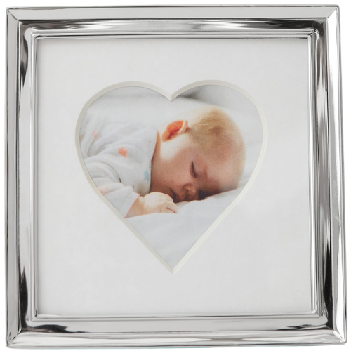 Pottery Barn Kids Silver Heart Mat Frame