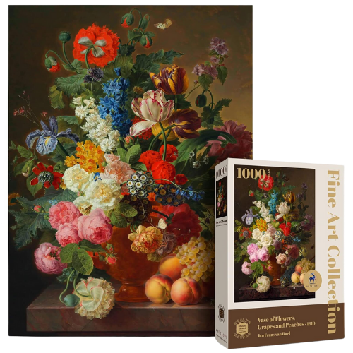 Moody Floral Still Life Flower Vase Puzzle Dutch Jigsaw