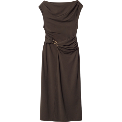 & Other Stories - US Draped Midi Dress Brown