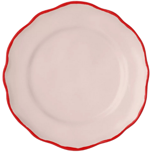 Target 7.25" Valentine Stoneware Appetizer Plate Pink with Red Rim