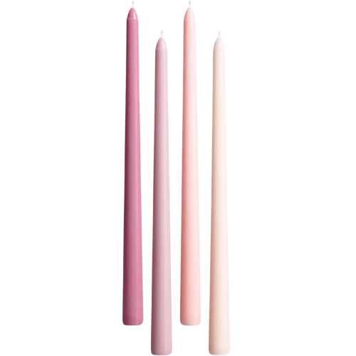 Ombre Pink Purple Taper Candles