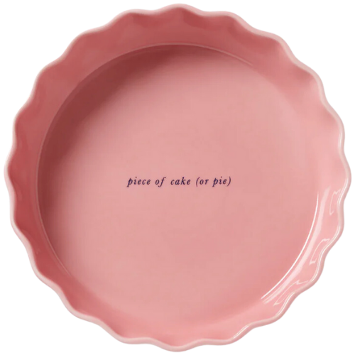 Lenox Make It Pop Stoneware "Piece of Cake" 11" Pie Dish