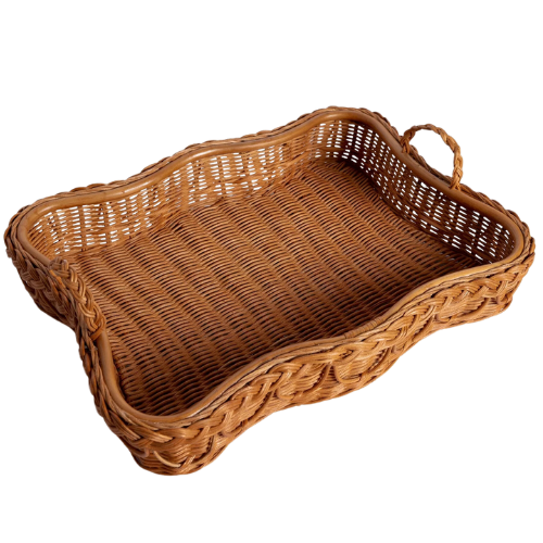 Hadley Tray | Sharland England by Louise Roe rattan scallop woven