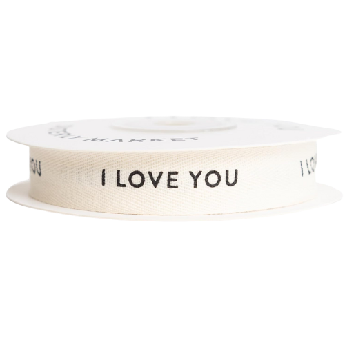 Amazon I Love You Cotton Herringbone Custom Ribbon