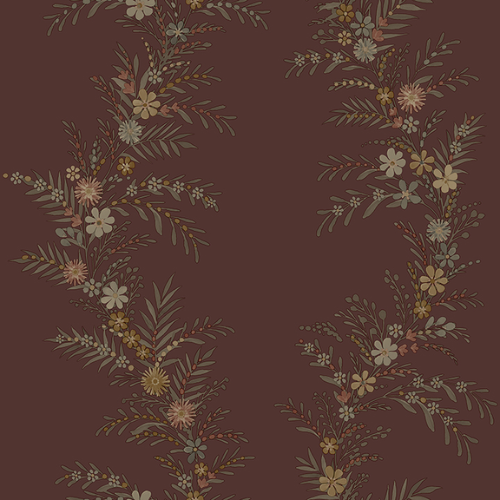 CLJ Wallpops Posy Cranberry Wallpaper