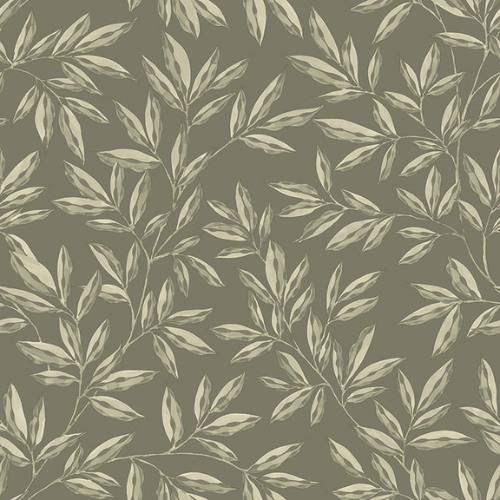 CLJ Wallpops Rowan Olive Wallpaper Green Leaves