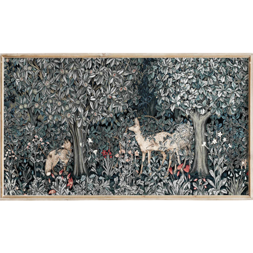 William Morris Deer Tapestry Frame TV Art