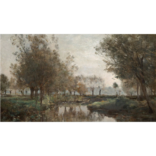 Brook Landscape Frame TV Art vintage painting