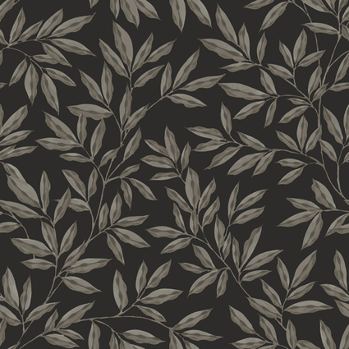 CLJ Wallpops Rowan Pepper Wallpaper Leaves Black