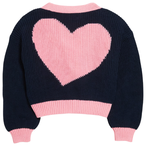 Printed Button-Front Cardigan Sweater for Girls | Old Navy pink heart