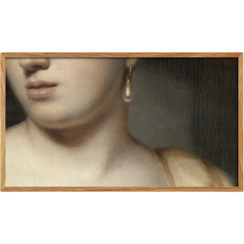 Portrait Pearl Earring Victorian Frame TV Art Cropped