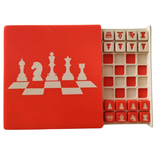 Personalized Mini Chess Set Red White Etsy