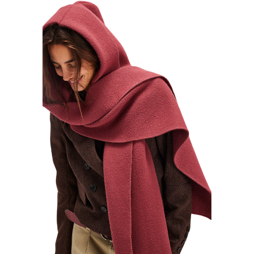 All For You Hooded Scarf Free People Red