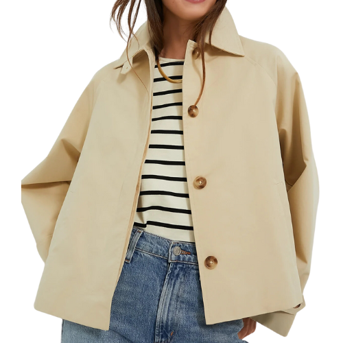 Tuckernuck Khaki Drew Short Trench Coat