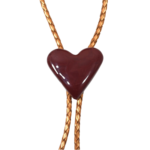 Etsy Heart Red Bolo Tie