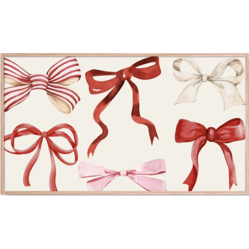 Red Ribbons Pack of Valentine's Frame TV Art