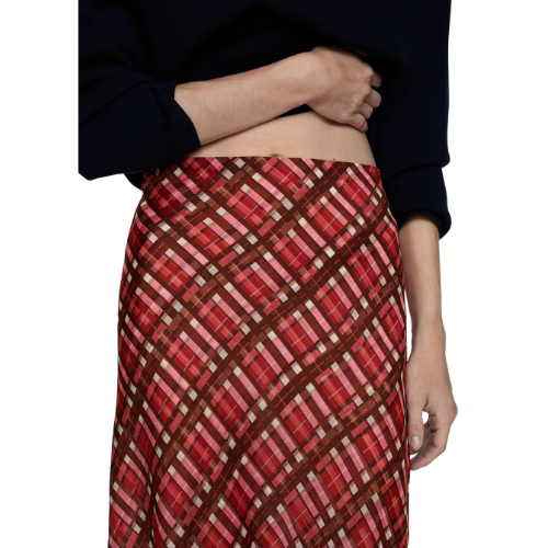 Mango Checked long skirt - Women | MANGO USA