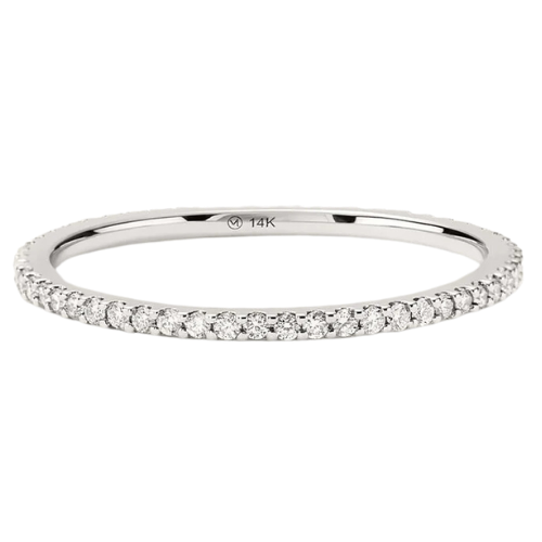 Mejuri Fine Crew Slim Diamond Eternity Band Ring