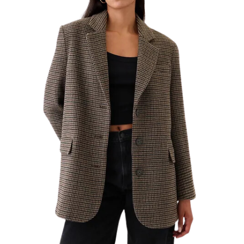 Gap Relaxed Houndstooth Blazer