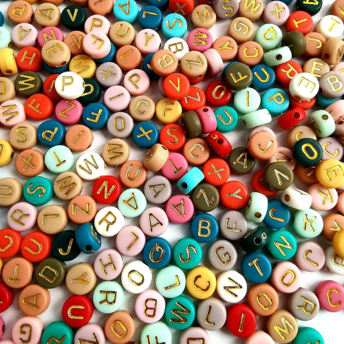 Round Letter Alphabet Beads Friendship Bracelet