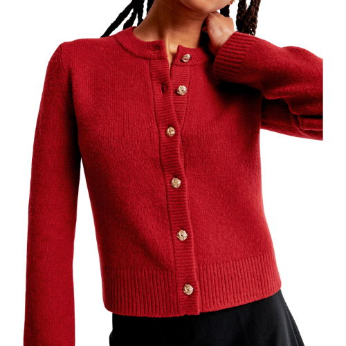 Abercrombie Rich Ruby Women's Crew Cardigan | Women's Tops