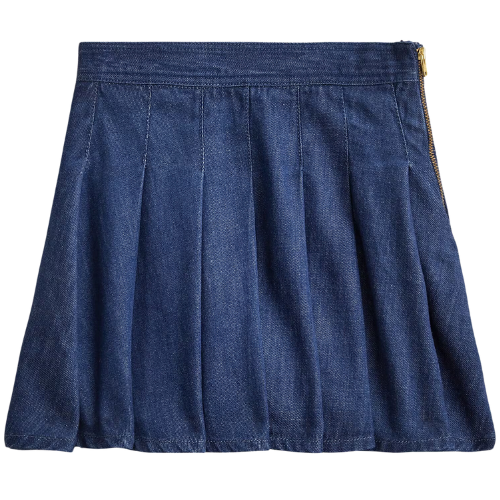 J. Crew US Girls' pleated skirt in drapey denim