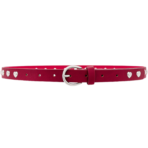 Revolve Petit Moments Studded Heart Belt Red