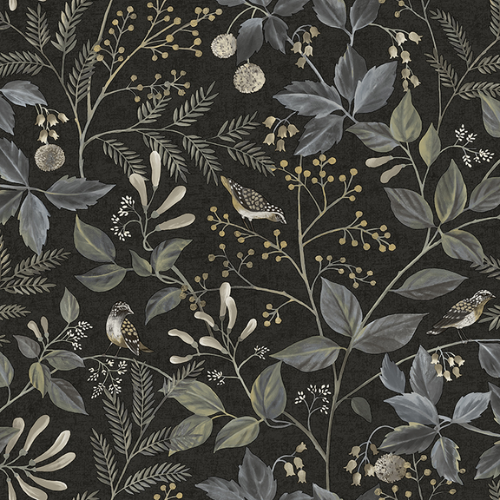 CLJ Wallpops Emerson Black Wallpaper