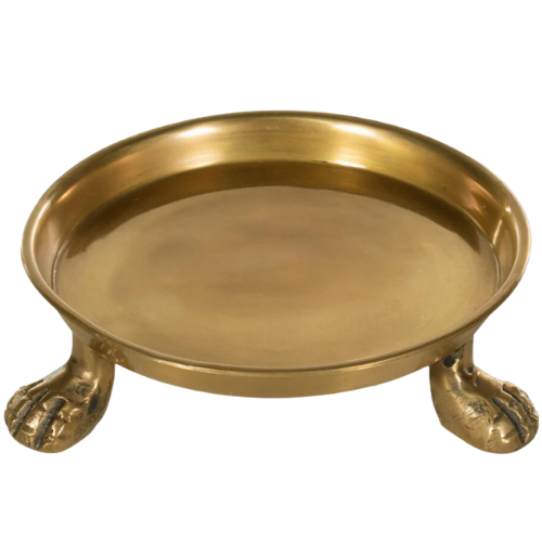 Brass Candle Pedestal Footed