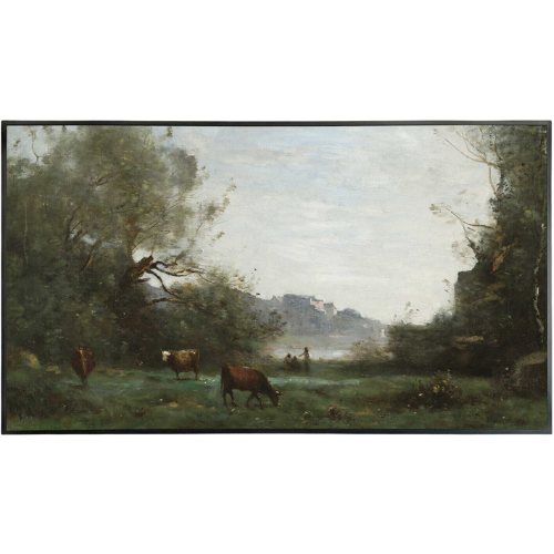 Cows in Pasture Landscape Frame TV Art