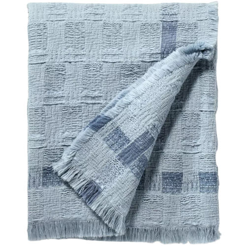 Target Soft Woven Throw Blanket with Textured Border - Hearth & Hand Blue Plaid