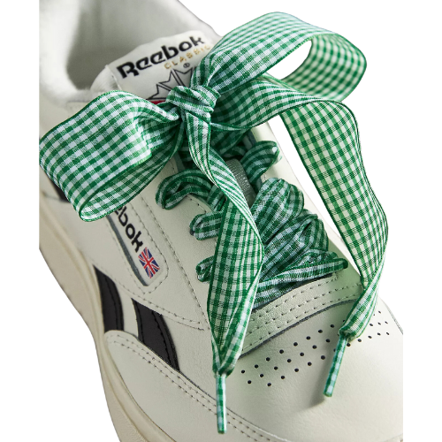 Anthropologie (US) Gingham Shoe Laces, Set of 2 green