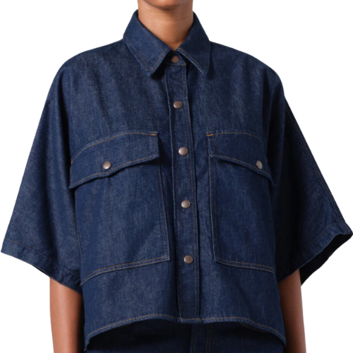 AGOLDE Taron Shirt in Rinse denim