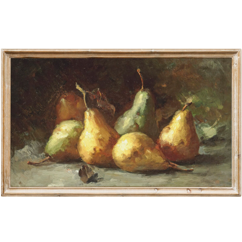 Pears Still Life Moody Painting Frame TV Art