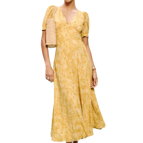 Reformation (Global) Naira Dress yellow midi