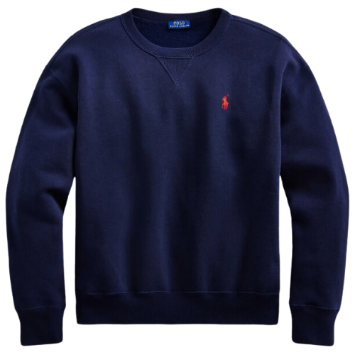 Ralph Lauren Logo Embroidery Cotton Blend Sweatshirt