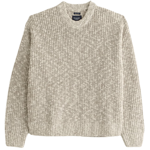 Abercrombie & Fitch (US) Oversized Textural Marled Crew Sweater