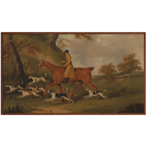 Equestrian Scene Hunting Dogs Horse Frame TV Art