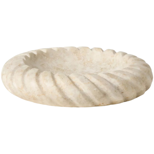 Target Twisted Edge Marble Dish Cream - Threshold